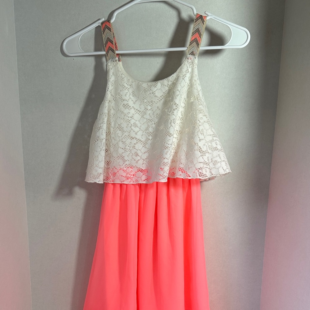 Emily west sleeveless neon orange dress size 12